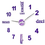 FLEXISTYLE Wall Clock, Violet (Blueberry), 130