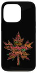 iPhone 13 Pro Thanksgiving Maple Leaf Word Cloud Turkey Day Fall Tradition Case