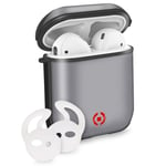 Celly Glacier Vulcano AirCase (AirPods 1/2) - Harmaa