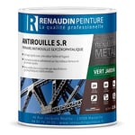 Renaudin Peinture 190850 Primaire Antirouille Séchage Rapide - Protège Les Métaux De La Corrosion, Vert Jardin, 2,5 L