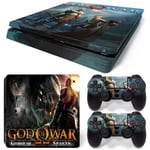 Kit De Autocollants Skin Decal Pour Console De Jeu Ps4 Slim Manette God Of War, T1tn-Ps4slim-5715