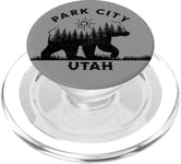 Park City Utah Vacation Ours Forêt Soleil PopSockets PopGrip pour MagSafe