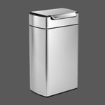 Simple Human 40 Litre Rectangular Touch Stainless Steel Bin