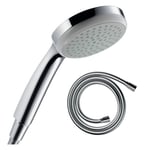 Pommeau de douche HANSGROHE Croma 100 EcoSmart chromé + flexible de douche 1,25 m HANSGROHE Isiflex chromé