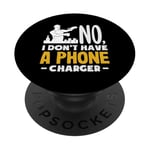 Barman drôle Non, je n'ai pas de chargeur de téléphone PopSockets PopGrip Adhésif