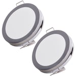 Etc-shop - Spot encastrable led plafonnier cuisine spot encastrable chrome plafonnier rond, 6W 500lm blanc chaud, DxH 8,5x1,5 cm lot de 2