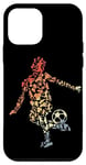 Coque pour iPhone 12 mini Croquis d'un joueur de football Amoureux du football