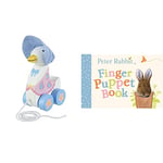 Orange Tree Toys Jemima Puddle Duck Peter Rabbit & Friends Pull Along, & Peter Rabbit Finger Puppet Book