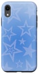 Coque pour iPhone XR Esthétique Aura Blue Star Cute Blue Gradient