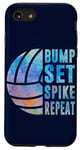 Coque pour iPhone SE (2020) / 7 / 8 Bump Set Spike Repeat Aquarelle Volleyball Femmes Adolescentes Filles