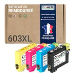 COMETE, Marque Française - 603XL - 4 Cartouches d'encre Compatibles Epson 603 XL Etoile de Mer pour Epson XP 2100 XP-2105 XP-3100 XP-4105, Workforce WF-2810 WF-2830 (1 Noir + 3 Couleur)