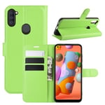 Samsung Galaxy A11 Pu Wallet Case [Green]