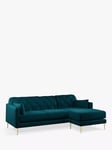 Swoon Mendel Large 3 Seater RHF Chaise End Sofa, Gold Leg