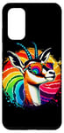 Coque pour Galaxy S20 Lunettes de soleil cool Tie Dye Gazelle Illustration Art graphique