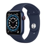 APPLE WATCH SERIES 6 CELLULAR/4G 44 MM BLÅ ALUMINIUM MØRK MARINEBLÅ SPORTSREM