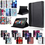 Folio Leather Stand Case Cover For Amazon Kindle Fire 6" 7" 8.9" Tablet +stylus