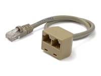 StarTech.com 2-till-1 RJ45 splitterkabeladapter - F/M - Nätverksdelare - RJ-45 (hane) till RJ-45 (hona)