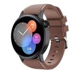 Strap-it Bracelet silicone - compatible pour Huawei Watch GT 3 42mm (marron café)