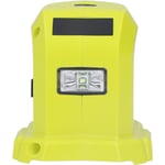 Ikodm - Accessoire de porte coulissante ryobi P743 18V 14.4V one+ convertisseur adaptateur de batterie lithium-ion avec fonction d'éclairage