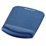 FELLOWES - Tapis de Souris - Repose Poignet PlushTouch™ - Mousse Mémoire de Forme - Bleu - 1 Unité