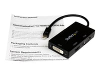 Startech.Com A/V-Reseadapter: 3-I-1 Mini Displayport Till Vga-, Dvi- Eller Hdmi-Konverterare - Videokort - Mini Displayport Hane Till Hd-15 (Vga), Dvi-D, Hdmi Hona - 27 Cm - Svart - Aktiv, 1920 X 1200 (Wuxga) Stöd - För P/N: Dkt31cmdphpd