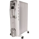 Radiateur bain d'huile électronique 2000W - DX DREXON - Vertical - Gris