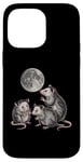 iPhone 14 Pro Max 3 Possums Looking To Dead Moon With Three Possums Funny Case