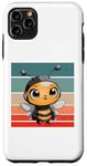 Coque pour iPhone 11 Pro Max Antennes de casque de dessin animé mignon Bumblebee ailes