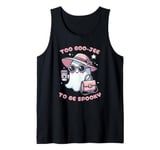 Cute Halloween Pink Boo Jee Ghost Girl Women Boujee Spooky Tank Top