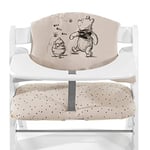 hauck Highchair Pad Select, Disney Winnie the Pooh Beige - for Alpha+ Wooden High Chair, from 6 Months, Soft Fabric, Anti Slip, Machine Washable, Easy to Install