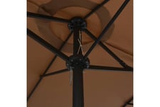 Aurinkovarjo alumiinitanko 460x270 cm harmaanruskea - Ruskea