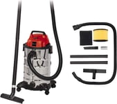 Einhell TC-VC 1930 S Wet And Dry Vacuum Cleaner | 1500W, 30L Stainless Steel Ta