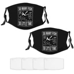 Nuberyl Vintage Diving Spearfishing 2 Piece Face Masks Set Plus 4 Replaceable Air Filters Washable Reusable Black Cloth Scarf Balaclava Bandanas Women Men Adults