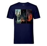 T-Shirt Homme Col Rond Trilogie Seigneur Des Anneaux Peinture Art