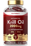 Antarctic Krill Oil 2000mg 120 Softgel Capsules High Strength Supplement