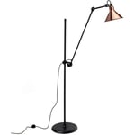 215 Golvlampe Svart/Kobber/Hvit - Lampe Gras