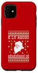 Coque pour iPhone 11 2024 Famille Noël Unique Ugly Red II