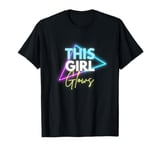 This Girl Glows For Kids Tie Dye Bright Colors 80's and 90's T-Shirt