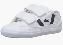 Lacoste Kid's Sideline Shoes (Size UK 6k) 319 Cui White Logo Trainers - New