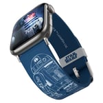 Star Wars - R2-D2 Droid Blueprints Bracelet pour smartwatch - sous Licence Officielle, Compatible avec Toutes Les Tailles et séries d’Apple Watch (Montre Non Incluse)