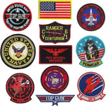 Maverick American American Flag Iron-on Sew-On Patches (11-pack)