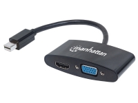 Manhattan 152709, 0,25 m, Mini DisplayPort, HDMI + VGA (D-Sub), Hankoppling, Honkoppling, Rak