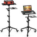 Support Videoprojecteur,4 En 1 Trepied Videoprojecteur Musical,Pied Videoprojecteur Portable Au Sol,Au Design Exclusif Avec Roues-Hauteur Réglable,73 À 149 Cm,Pivotant À 180 Degrés