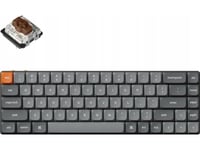 Keychron K7 Max Qmk/Via Wireless Custom Mechanical Keyboard White Backlight / Low Profile Gateron Mechanical / Brown