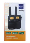 Two Way Radios Walkie Talkie 2 Handset 2km Range 81 Hours Battery Life Black