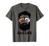 Football Hockey Dad Messy Hair Beard Football Hockey Dad T-Shirt