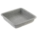 Salter BW02780G Marblestone Moule de Cuisson Carré - 23cm Moule à Gâteau, Antiadhésif Plaque De Cuisson, Plaque à Four, Plat à Rôtir, Acier Au Carbone, Sans PFOA, résistant au four jusqu'à 220 degrés