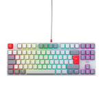 CHERRY XTRFY K4V2 TKL, Clavier De Jeu Filaire sans Pavé Numérique, Disposition Allemande (QWERTZ), Éclairage RGB, Commutateurs Mécaniques MX2A Red, Rétro