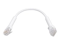 Ubiquiti Unifi - Koblingskabel - Rj-45 (Hann) Til Rj-45 (Hann) - 10 Cm - 3 Mm - Cat 6 - Med Støvel - Hvit (En Pakke 50)