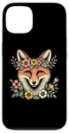 Coque pour iPhone 13 Couronne de fleurs de renard